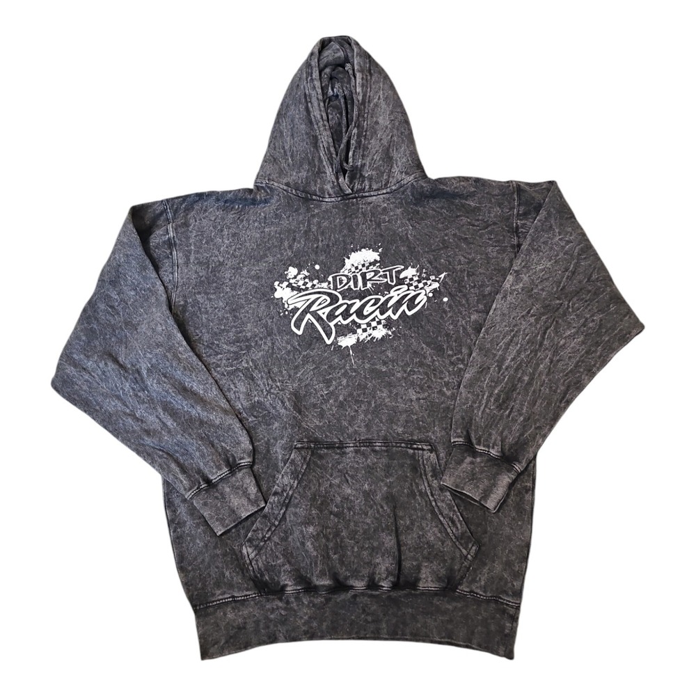U.s Vintage Men Gray Sweatshirt Hoodie Distressed Workwear Dirt Racing Size‎ M
